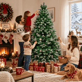 Snow-Dusted Green Artificial Christmas Tree