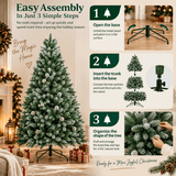 Snow-Dusted Green Artificial Christmas Tree