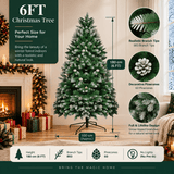 Snow-Dusted Green Artificial Christmas Tree