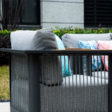 TALARA 5-Seater Aluminium Outdoor Sofa Set - 3 Pieces