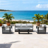 TALARA 5-Seater Aluminium Outdoor Sofa Set - 3 Pieces