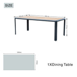 TALARA Aluminium Outdoor Dining Table 2M x 1M