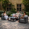 TALARA 5-Seater Aluminium Outdoor Sofa Set - 4 Pieces
