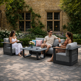 TALARA 5-Seater Aluminium Outdoor Sofa Set - 4 Pieces