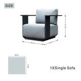 VAREL 4-Piece Sofa Set with TALARA Coffee Table (2 Armchairs + 2-Seater)
