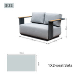VAREL 4-Piece Sofa Set with TALARA Coffee Table (2 Armchairs + 2-Seater)