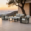 VAREL 4-Piece Sofa Set with TALARA Coffee Table (2 Armchairs + 2-Seater)