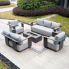 VAREL 5-Piece Sofa Set with ZENITH Fire Pit Table (Full Set)