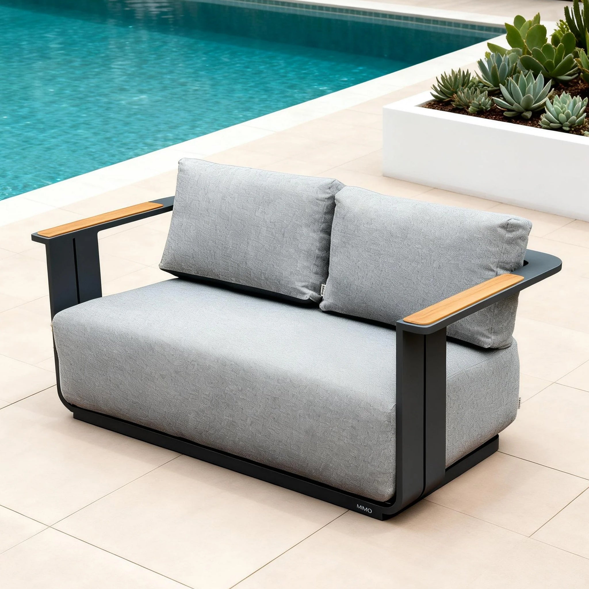 VAREL Aluminium Outdoor 2-Seater Sofa
