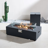 ZENITH Modular Steel Gas Fire Pit Table Set