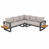 ARVIA Aluminium L-Shape Corner Sofa Set