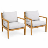 SOLARA Solid Wood Outdoor Single Sofa (Set of 2)