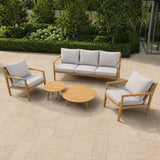 SOLARA 5-Seater Wood Outdoor Sofa Set – 5 Pieces